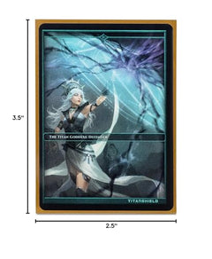 TitanShield (150 Sleeves, Black) Compatible with Standard Sized Board Games, MTG Magic The Gathering, Pokemon, Lorcana and Trading Cards 2.5" x 3.5" 66x91mm
