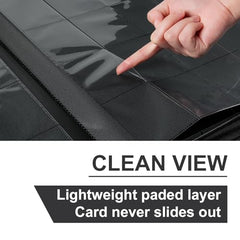 Premium Card Binder 16 Pocket, GEAoffice PU Cover Trading Card binder for 1000+ Cards, Sturdy Card Collection Album, Card Holder Folders for MTG, TCG, Game Cards & Sports Cards, Black