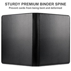Premium Card Binder 16 Pocket, GEAoffice PU Cover Trading Card binder for 1000+ Cards, Sturdy Card Collection Album, Card Holder Folders for MTG, TCG, Game Cards & Sports Cards, Black