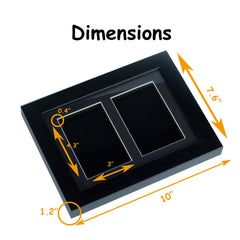 Trading Card Display Case - Baseball Card Display Case Wall Mount, Hold 6 Cards Sports Card Display Frame for Basketball Football Hockey Cards, Black Standard (6 Cards)