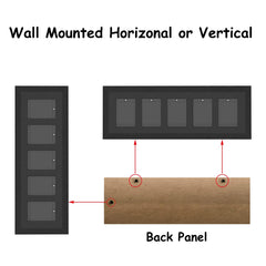 Trading Card Display Case - Baseball Card Display Case Wall Mount, Hold 6 Cards Sports Card Display Frame for Basketball Football Hockey Cards, Black Standard (6 Cards)