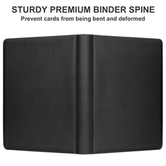 Premium Card Binder 16 Pocket, GEAoffice PU Cover Trading Card binder for 1000+ Cards, Sturdy Card Collection Album, Card Holder Folders for MTG, TCG, Game Cards & Sports Cards, Black
