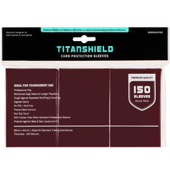 TitanShield (150 Sleeves, Black) Compatible with Standard Sized Board Games, MTG Magic The Gathering, Pokemon, Lorcana and Trading Cards 2.5" x 3.5" 66x91mm