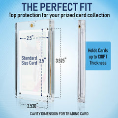 Premium Magnetic Card Holder (25 Pack) | 180PT Magnetic Card Holders for Trading Cards. Pro UV Card Protectors with Ultra Clear Design, One Touch Magnet Case for Trading and MTG Cards.