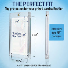 Premium Magnetic Card Holder (25 Pack) | 180PT Magnetic Card Holders for Trading Cards. Pro UV Card Protectors with Ultra Clear Design, One Touch Magnet Case for Trading and MTG Cards.