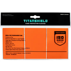 TitanShield (150 Sleeves, Black) Compatible with Standard Sized Board Games, MTG Magic The Gathering, Pokemon, Lorcana and Trading Cards 2.5" x 3.5" 66x91mm