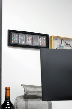 Trading Card Display Case - Baseball Card Display Case Wall Mount, Hold 6 Cards Sports Card Display Frame for Basketball Football Hockey Cards, Black Standard (6 Cards)