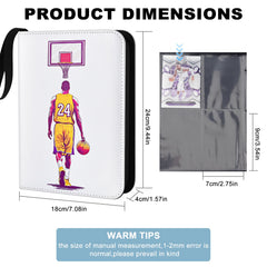 Basketball Card Binder for Basketball Cards 440 Pockets,Waterproof Trading Card Binder 4-Pocket with 55 Removable Sleeves Card Holder Album Compatible with Basketball Trading Cards 2024-2025