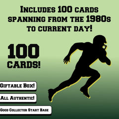 Assorted Set of 100 (Gold Package) Trading Cards - All New Condition Cards - Perfect Starter Set For Kids, Adults, & Collectors - Potential Superstar and Hall of Fame Cards Available - Retail Packaging- Valued at $2,999.00