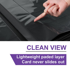Premium Card Binder 16 Pocket, GEAoffice PU Cover Trading Card binder for 1000+ Cards, Sturdy Card Collection Album, Card Holder Folders for MTG, TCG, Game Cards & Sports Cards, Black
