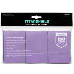TitanShield (150 Sleeves, Black) Compatible with Standard Sized Board Games, MTG Magic The Gathering, Pokemon, Lorcana and Trading Cards 2.5" x 3.5" 66x91mm
