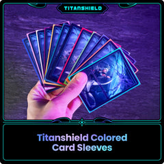TitanShield (150 Sleeves, Black) Compatible with Standard Sized Board Games, MTG Magic The Gathering, Pokemon, Lorcana and Trading Cards 2.5" x 3.5" 66x91mm