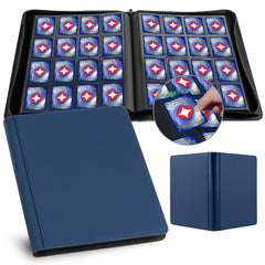 Premium Card Binder 16 Pocket, GEAoffice PU Cover Trading Card binder for 1000+ Cards, Sturdy Card Collection Album, Card Holder Folders for MTG, TCG, Game Cards & Sports Cards, Black