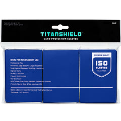 TitanShield (150 Sleeves, Black) Compatible with Standard Sized Board Games, MTG Magic The Gathering, Pokemon, Lorcana and Trading Cards 2.5" x 3.5" 66x91mm