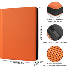 Premium Card Binder 16 Pocket, GEAoffice PU Cover Trading Card binder for 1000+ Cards, Sturdy Card Collection Album, Card Holder Folders for MTG, TCG, Game Cards & Sports Cards, Black