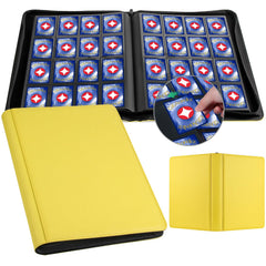Premium Card Binder 16 Pocket, GEAoffice PU Cover Trading Card binder for 1000+ Cards, Sturdy Card Collection Album, Card Holder Folders for MTG, TCG, Game Cards & Sports Cards, Black
