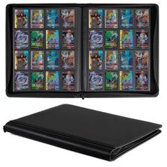 Premium Card Binder 16 Pocket, GEAoffice PU Cover Trading Card binder for 1000+ Cards, Sturdy Card Collection Album, Card Holder Folders for MTG, TCG, Game Cards & Sports Cards, Black