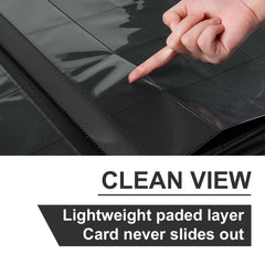 Premium Card Binder 16 Pocket, GEAoffice PU Cover Trading Card binder for 1000+ Cards, Sturdy Card Collection Album, Card Holder Folders for MTG, TCG, Game Cards & Sports Cards, Black