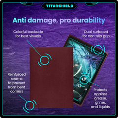 TitanShield (150 Sleeves, Black) Compatible with Standard Sized Board Games, MTG Magic The Gathering, Pokemon, Lorcana and Trading Cards 2.5" x 3.5" 66x91mm