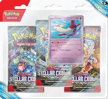Pokemon TCG: Scarlet & Violet—Stellar Crown Three-Booster Blister Latias