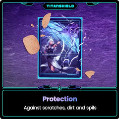 TitanShield (150 Sleeves, Black) Compatible with Standard Sized Board Games, MTG Magic The Gathering, Pokemon, Lorcana and Trading Cards 2.5" x 3.5" 66x91mm