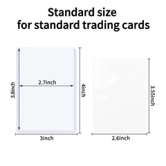 400Pcs Top Loaders for Cards (200Pcs Hard Plastic Card Holders & 200Pcs Penny Card Sleeves) 3" x 4" Toploaders, Card Protector Sleeves for Baseball Football Sports Cards, Standard Trading Cards