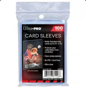 10 (Ten) Pack Lot of 100 Soft Sleeves / Penny Sleeve for Baseball Cards & Other Sports Cards (Packaging May Vary)