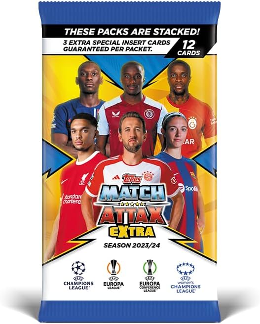 Topps 2023-24 Match Attax Extra Champions League Cards - 36-Pack Box (432 Cards)