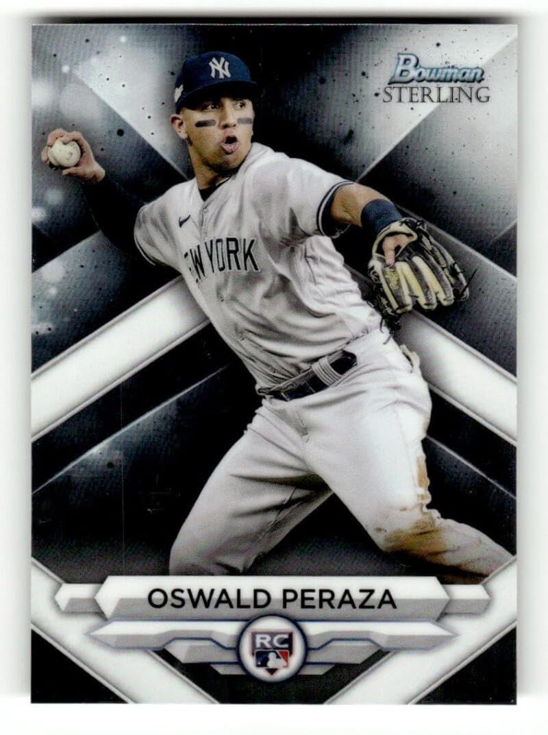 2023 Bowman Sterling Rookies #BSR-30 Oswald Peraza RC Rookie New York Yankees MLB Baseball Trading Card