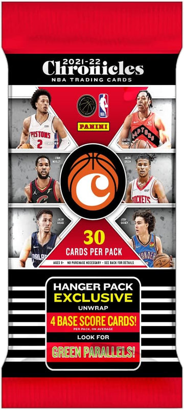 2021-2022 Panini Chronicles Basketball Hanger Pack - 30 Trading Cards Per Pack