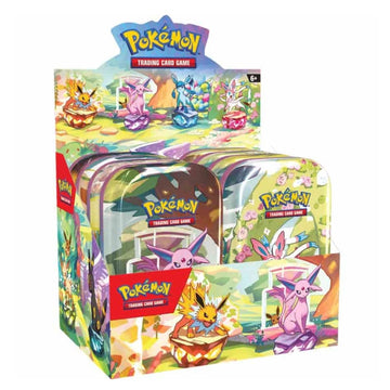 POKEMON TCG: SCARLET & VIOLET: PRISMATIC EVOLUTIONS MINI TIN DISPLAY (8ct) - 2 Packs Per Tin