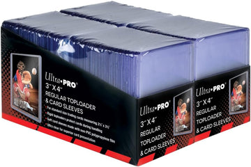 Ultra PRO 3" x 4" Clear Regular Top Loaders for Cards with Sleeves Bundle Standard Size 200ct Baseball/Trading Card Sleeve Toploader Card Protectors