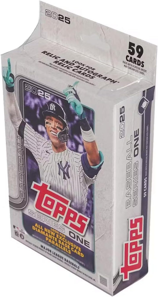 Topps 2025 Series 1 Baseball Trading Card Hanger Box (59 Cards)
