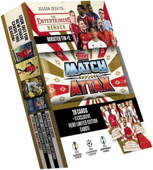 Topps Match Attax 24/25 - Random Booster Tin - Contains 28 Match Attax Cards Plus 3 Exclusive LEs