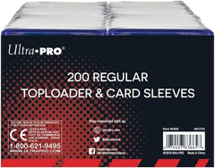 Ultra PRO 3" x 4" Clear Regular Top Loaders for Cards with Sleeves Bundle Standard Size 200ct Baseball/Trading Card Sleeve Toploader Card Protectors