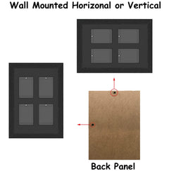 Trading Card Display Case - Baseball Card Display Case Wall Mount, Hold 6 Cards Sports Card Display Frame for Basketball Football Hockey Cards, Black Standard (6 Cards)