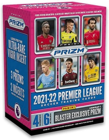 2021-2022 Panini Prizm Premier League Soccer Blaster Box - 24 Trading Cards Per Box
