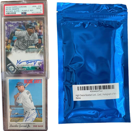 Baseball Walk Off Mystery Pack - 2 Cards, 1 PSA Graded & 1 Autograph/Relic Ungraded