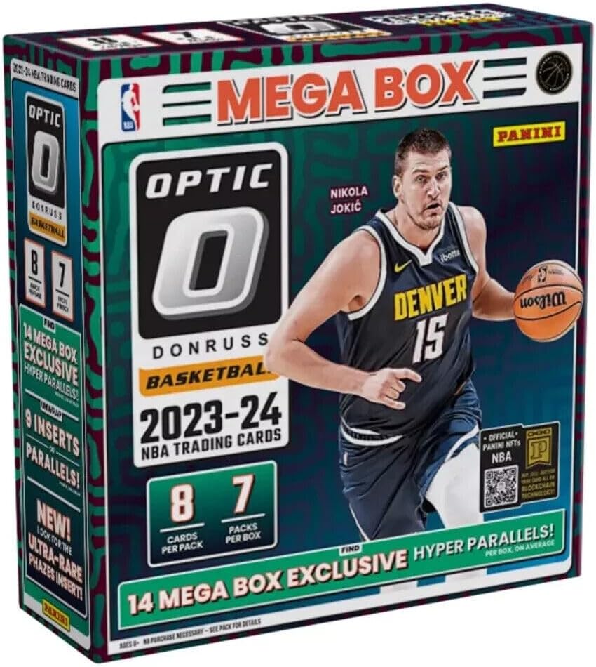 2023-24 Panini Donruss Optic Basketball Mega Box (56 Cards/Box) Hyper Parallels Sealed