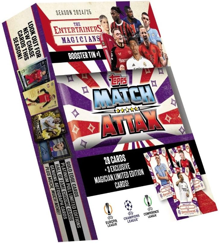 Topps Match Attax 24/25 - Random Booster Tin - Contains 28 Match Attax Cards Plus 3 Exclusive LEs
