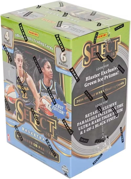 2024 Panini Select WNBA Basketball 6-Pack Hobby Blaster Trading Card Box (Hobby Blaster Exclusive Green Ice Prizms)
