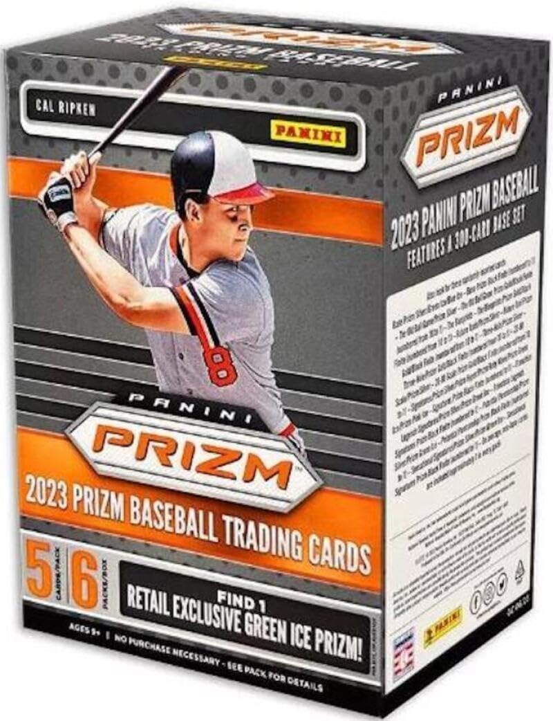 2023 Panini Prizm Baseball 6-Pack Blaster Box (6 Packs/5 Cards: Green Ice Prizms) - SportsCard SuperStore