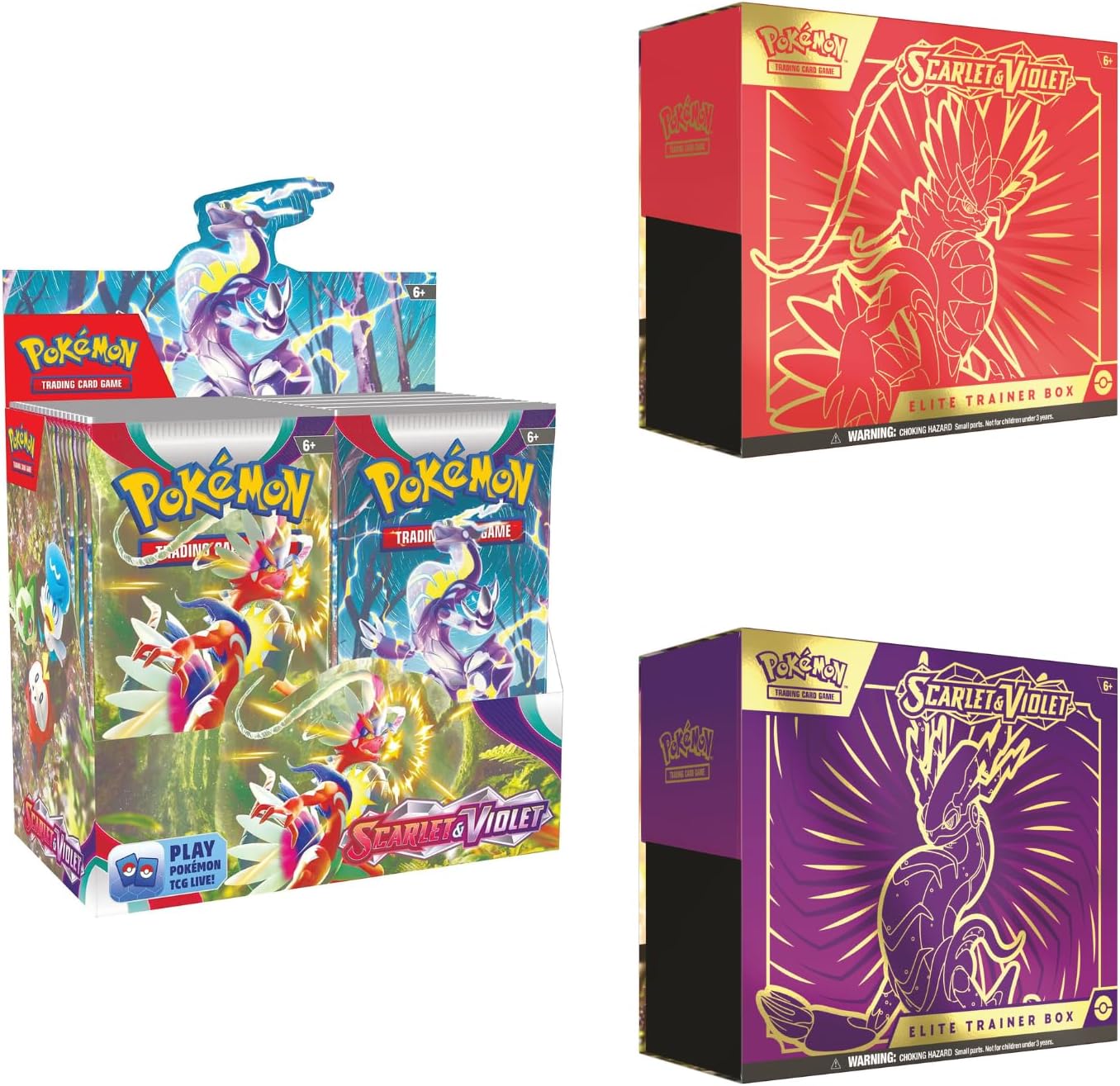 Pokemon TCG Scarlet & Violet Booster Box + 2 Elite Trainer Box Bundle