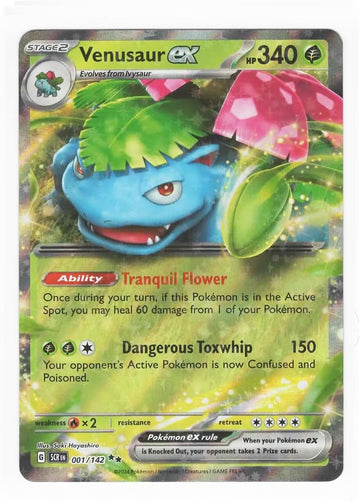 Pokemon - Venusaur ex 001/142 - Stellar Crown Double Rare Card