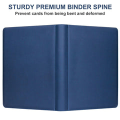 Premium Card Binder 16 Pocket, GEAoffice PU Cover Trading Card binder for 1000+ Cards, Sturdy Card Collection Album, Card Holder Folders for MTG, TCG, Game Cards & Sports Cards, Black