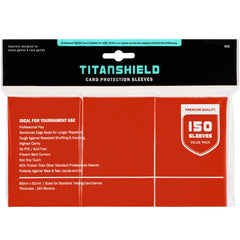 TitanShield (150 Sleeves, Black) Compatible with Standard Sized Board Games, MTG Magic The Gathering, Pokemon, Lorcana and Trading Cards 2.5" x 3.5" 66x91mm