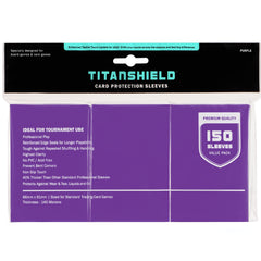 TitanShield (150 Sleeves, Black) Compatible with Standard Sized Board Games, MTG Magic The Gathering, Pokemon, Lorcana and Trading Cards 2.5" x 3.5" 66x91mm