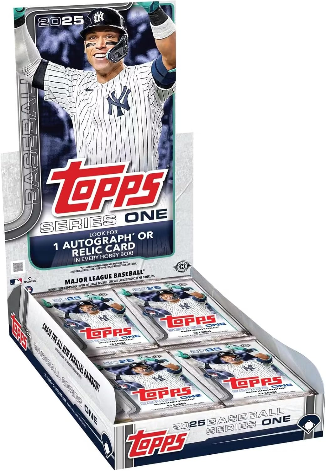 2025 Topps Series 1 Baseball Trading Card MLB Hobby 20 Pack Box (1 Autograph or Relic)