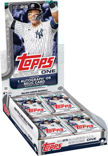 2025 Topps Series 1 Baseball Trading Card MLB Hobby 20 Pack Box (1 Autograph or Relic)