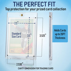 Premium Magnetic Card Holder (25 Pack) | 180PT Magnetic Card Holders for Trading Cards. Pro UV Card Protectors with Ultra Clear Design, One Touch Magnet Case for Trading and MTG Cards.